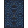 Joy Carpets Any Day Matinee Navy Deco Strobe 10ft.9in. x 13ft.2in. Rect. Rug