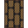 Joy Carpets Any Day Matinee Brown Deco Ticket 10ft.9in. x 13ft.2in. Rect. Rug