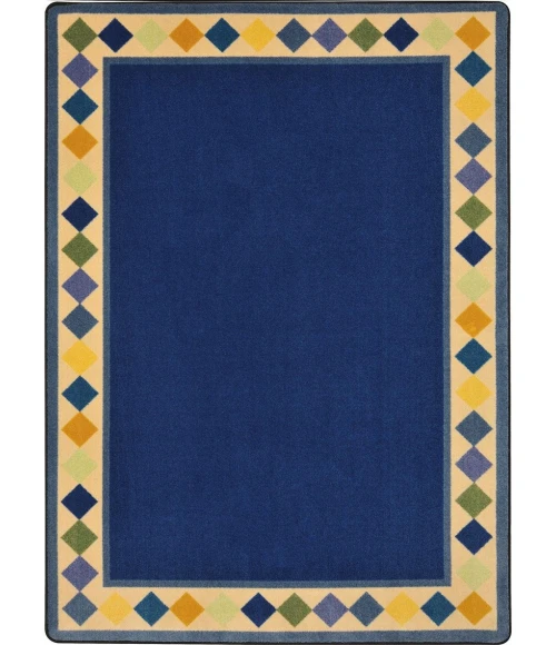 Joy Carpets Kid Essentials Multi Delightful Diamonds 13ft.2in. Round Rug