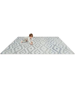 Joy Carpets Kid Essentials Sandstone Diamond Oasis 10ft. 9in. x 13ft. 2in. Rect. Rug