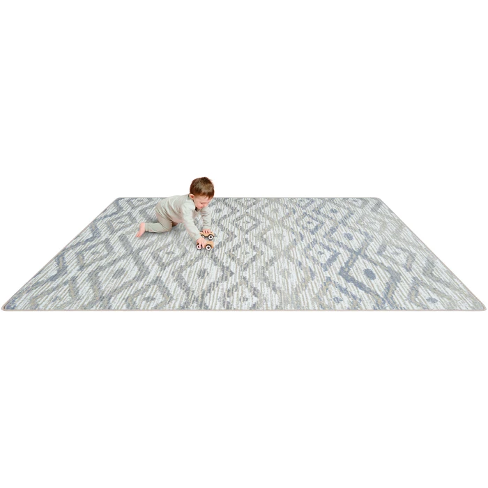 Joy Carpets Kid Essentials Sandstone Diamond Oasis 10ft. 9in. x 13ft. 2in. Rect. Rug