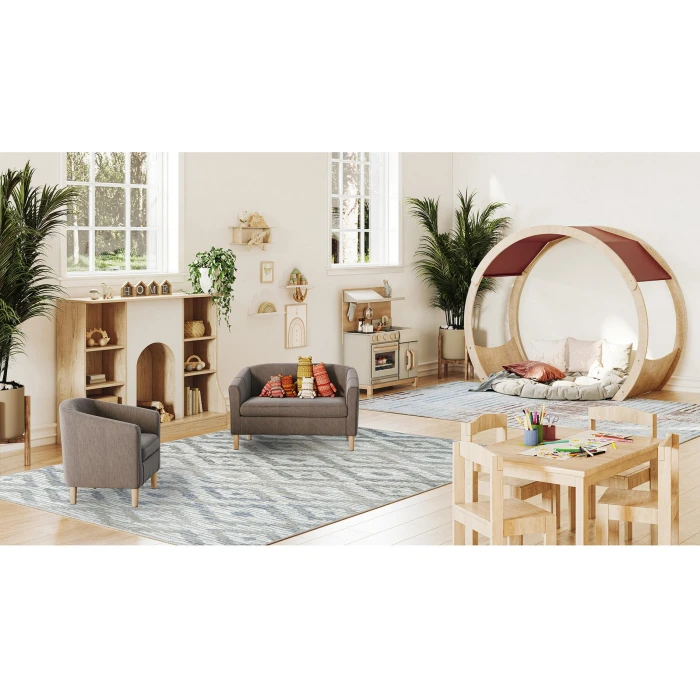 Joy Carpets Kid Essentials Sandstone Diamond Oasis 10ft. 9in. x 13ft. 2in. Rect. Rug