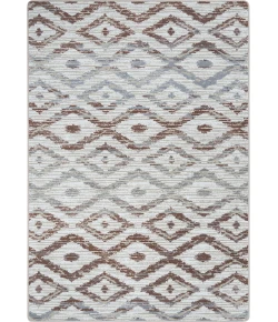 Joy Carpets Kid Essentials Terracotta Diamond Oasis 3ft. 10in. x 5ft. 4in. Rect. Rug