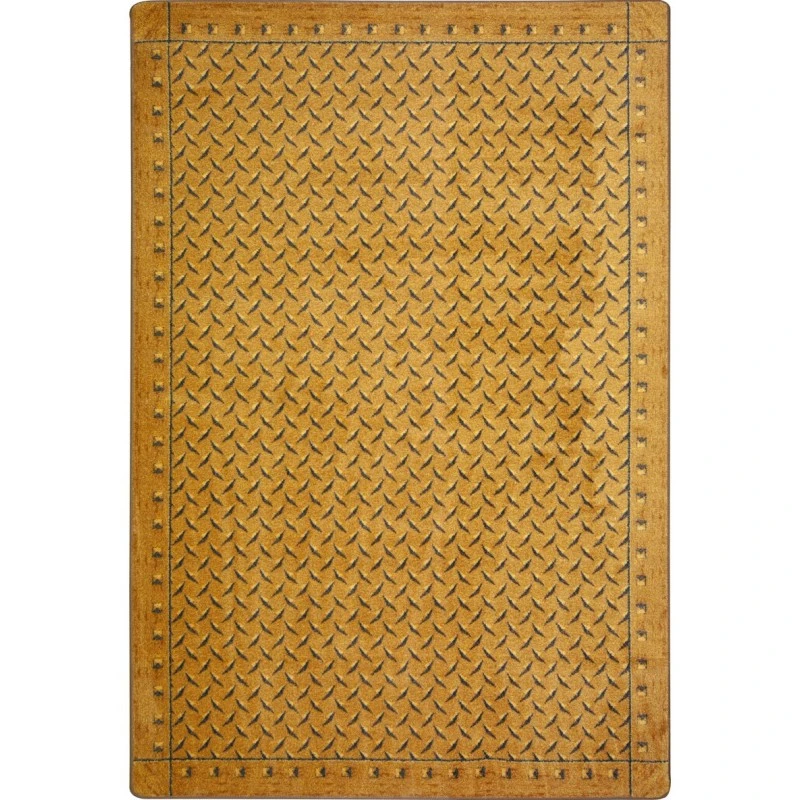 Joy Carpets Kaleidoscope Gold Diamond Plate 3ft.10in. x 5ft.4in. Rect. Rug