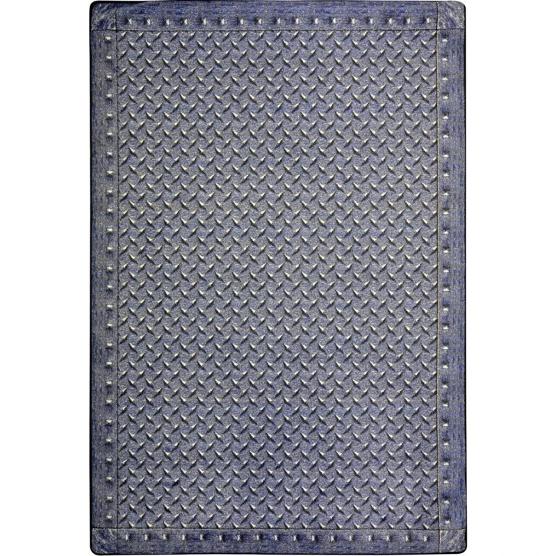 Joy Carpets Kaleidoscope Lead Diamond Plate 7ft.8in. x 10ft.9in. Rect. Rug