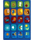 Joy Carpets Kid Essentials Multi Discovery Blocks 5ft.4in. x 7ft.8in. Rect. Rug