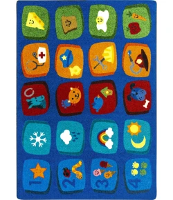 Joy Carpets Kid Essentials Multi Discovery Blocks 10ft.9in. x 13ft.2in. Rect. Rug