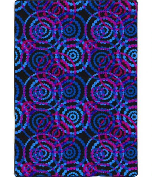 Joy Carpets Neon Lights Fluorescent Dottie 12ft. x 7ft.6in. Rect. Rug