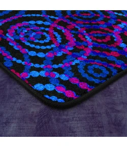 Joy Carpets Neon Lights Fluorescent Dottie 12ft. x 7ft.6in. Rect. Rug