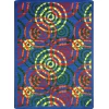Joy Carpets Kid Essentials Rainbow Dottie 7ft.8in. x 10ft.9in. Rect. Rug