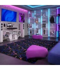 Joy Carpets Neon Lights Fluorescent Dynamo 6ft. x 6ft. Rect. Rug