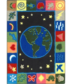 Joy Carpets Kid Essentials Multi EarthWorks 7ft.8in. x 10ft.9in. Rect. Rug
