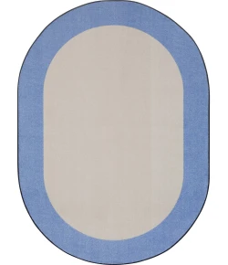 Joy Carpets Kid Essentials Light Blue Easy Going 7ft.8in. x 10ft.9in. Oval Rug