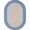 Joy Carpets Kid Essentials Light Blue Easy Going 5ft.4in. x 7ft.8in. Oval Rug