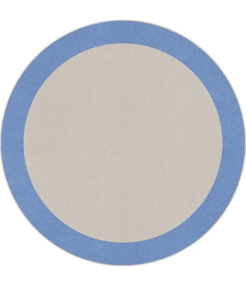 Joy Carpets Kid Essentials Light Blue Easy Going 7ft.7in. Round Rug