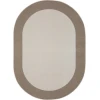 Joy Carpets Kid Essentials Neutral Easy Going 7ft.8in. x 10ft.9in. Oval Rug