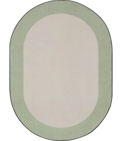 Joy Carpets Kid Essentials Sage Easy Going 7ft.8in. x 10ft.9in. Oval Rug