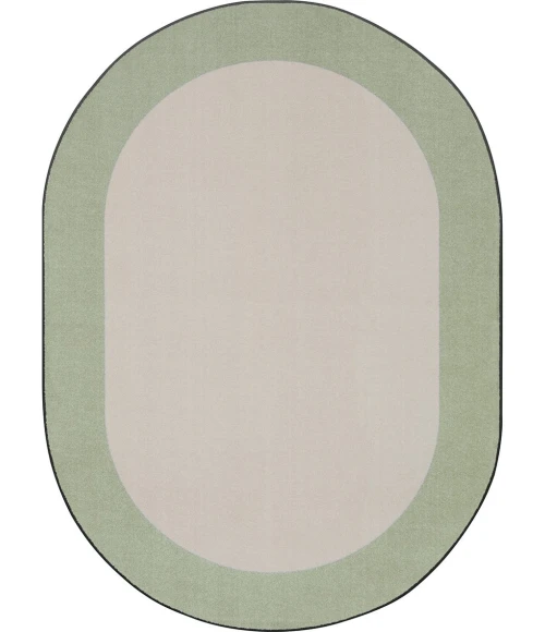 Joy Carpets Kid Essentials Sage Easy Going 7ft.8in. x 10ft.9in. Oval Rug