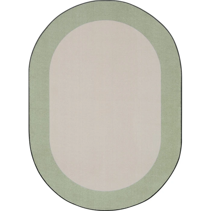 Joy Carpets Kid Essentials Sage Easy Going 5ft.4in. x 7ft.8in. Oval Rug
