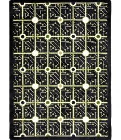 Joy Carpets Kaleidoscope Black Electrode 5ft.4in. x 7ft.8in. Rect. Rug