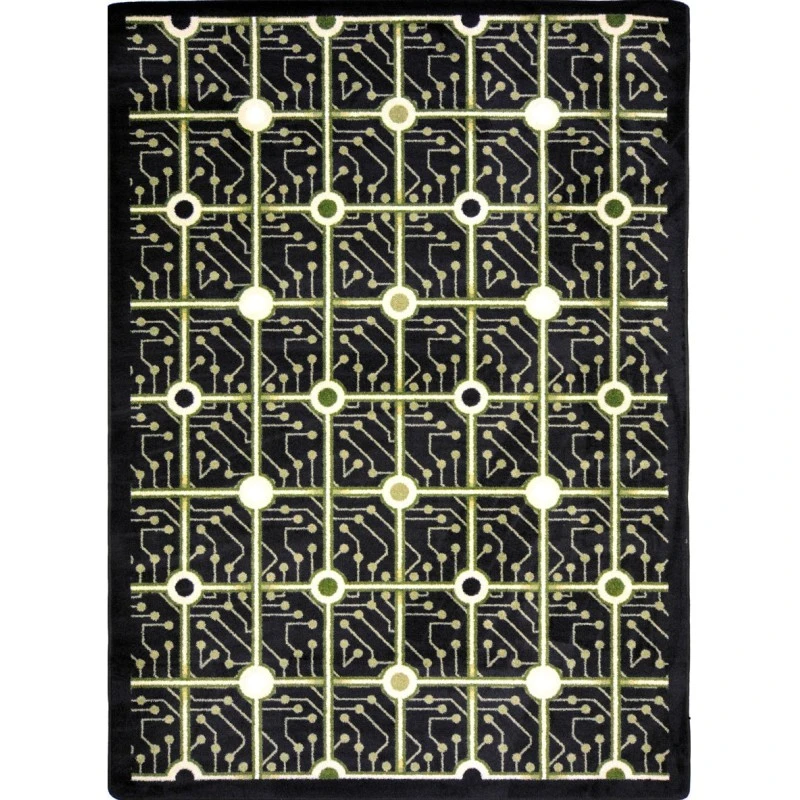 Joy Carpets Kaleidoscope Black Electrode 7ft.8in. x 10ft.9in. Rect. Rug