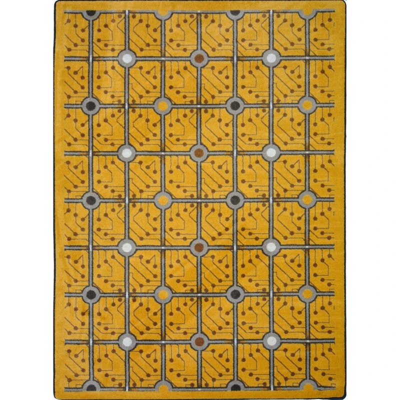 Joy Carpets Kaleidoscope Gold Electrode 7ft.8in. x 10ft.9in. Rect. Rug