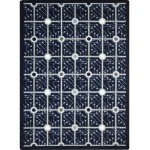 Joy Carpets Kaleidoscope Navy Electrode 7ft.8in. x 10ft.9in. Rect. Rug