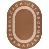 Joy Carpets Kid Essentials Mocha Endless Alphabet 7ft.7in. Round Rug