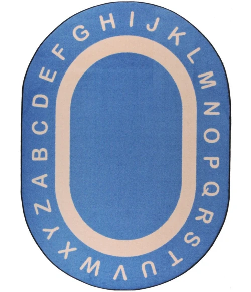 Joy Carpets Kid Essentials Seaside Endless Alphabet 7ft.7in. Round Rug