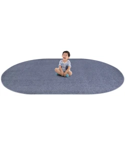 Joy Carpets Kid Essentials Glacier Blue Endurance 6ft. x 6ft. Square Rug