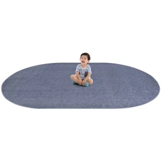 Joy Carpets Kid Essentials Glacier Blue Endurance 12ft. x 12ft. Square Rug