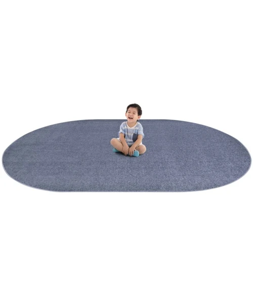 Joy Carpets Kid Essentials Glacier Blue Endurance 6ft. x 6ft. Square Rug