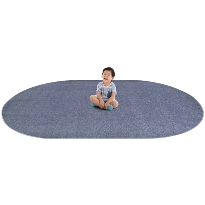 Joy Carpets Kid Essentials Glacier Blue Endurance 12ft. x 12ft. Square Rug