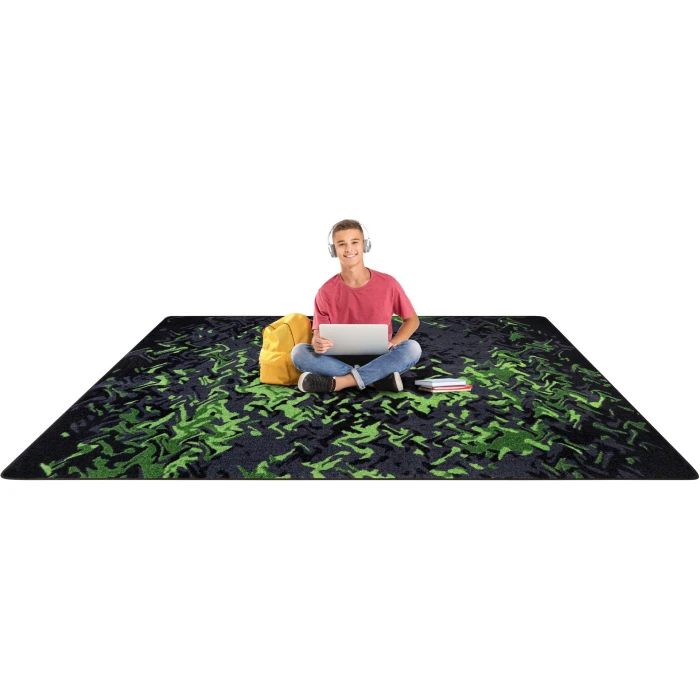 Joy Carpets Kid Essentials Emerald Eruption 3ft. 10in. x 5ft. 4in. Rect. Rug