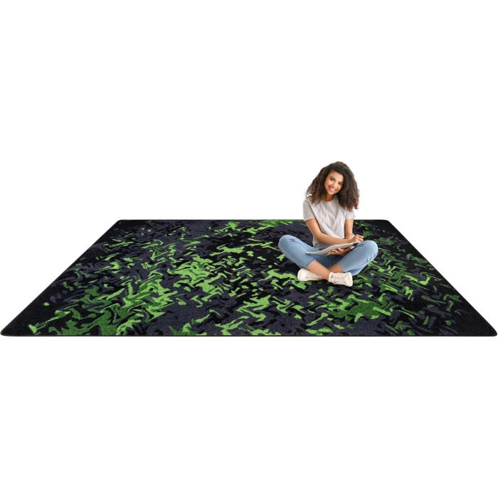 Joy Carpets Kid Essentials Emerald Eruption 3ft. 10in. x 5ft. 4in. Rect. Rug