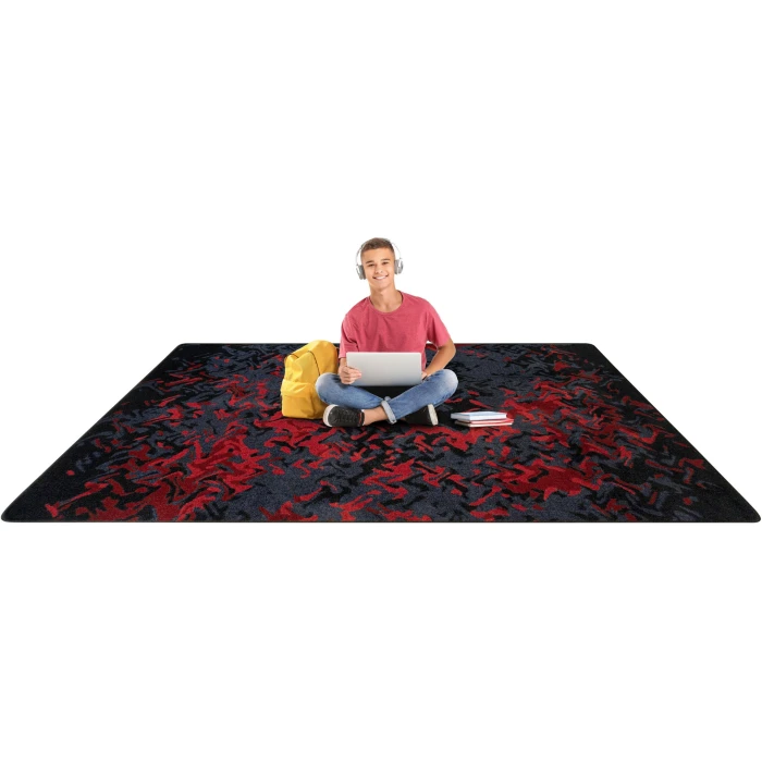 Joy Carpets Kid Essentials Ruby Eruption 3ft. 10in. x 5ft. 4in. Rect. Rug