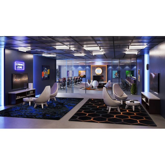 Joy Carpets Kid Essentials Sapphire Eruption 7ft. 8in. x 10ft. 9in. Rect. Rug