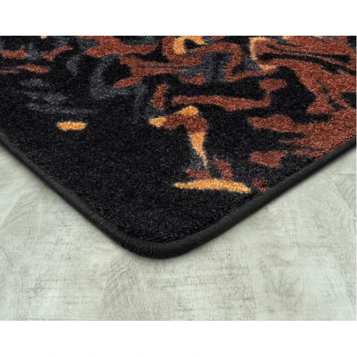 Joy Carpets Kid Essentials Tangerine Eruption 7ft. 8in. x 10ft. 9in. Rect. Rug
