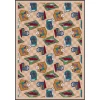 Joy Carpets Kaleidoscope Beige Fabulous Fifties 7ft.8in. x 10ft.9in. Rect. Rug