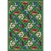 Joy Carpets Kaleidoscope Green Fabulous Fifties 7ft.8in. x 10ft.9in. Rect. Rug
