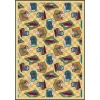 Joy Carpets Kaleidoscope Gold Fabulous Fifties 7ft.8in. x 10ft.9in. Rect. Rug