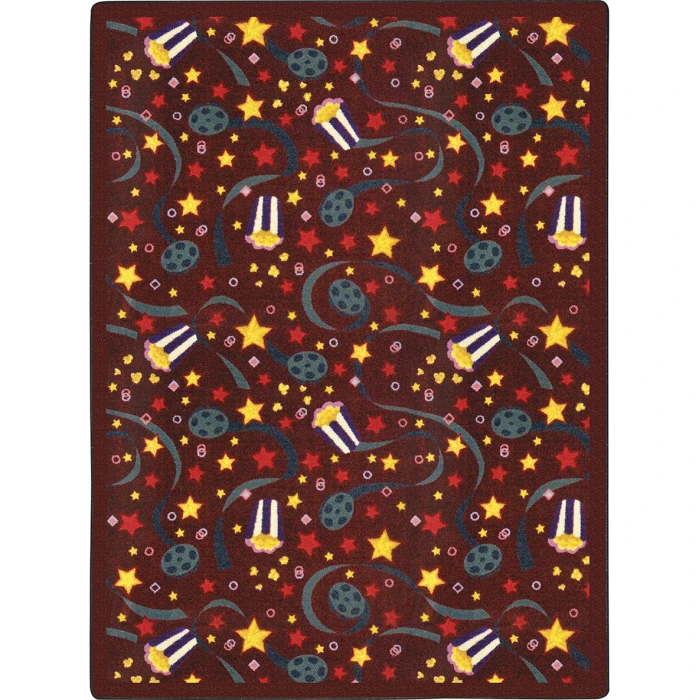 Joy Carpets Any Day Matinee Burgundy Feature Film 10ft. 9in. x 13ft. 2in. Rect. Rug