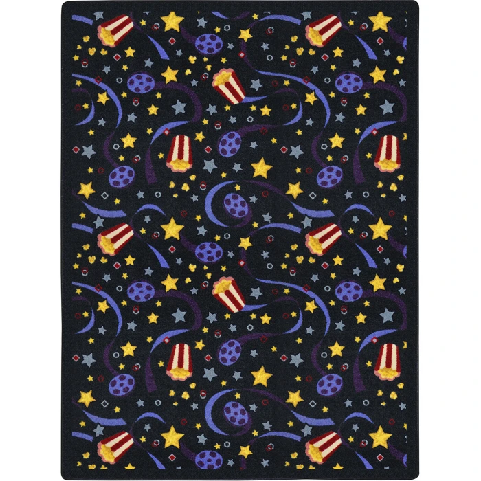 Joy Carpets Any Day Matinee Charcoal Feature Film 3ft. 10in. x 5ft. 4in. Rect. Rug