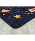 Joy Carpets Any Day Matinee Navy Feature Film 3ft. 10in. x 5ft. 4in. Rect. Rug