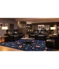 Joy Carpets Any Day Matinee Navy Feature Film 3ft. 10in. x 5ft. 4in. Rect. Rug