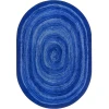 Joy Carpets Kid Essentials Blue Feeling Fun 10ft.9in. x 13ft.2in. Oval Rug