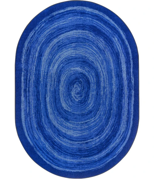 Joy Carpets Kid Essentials Blue Feeling Fun 10ft.9in. x 13ft.2in. Oval Rug