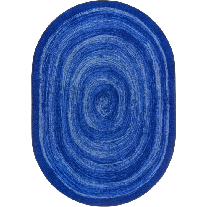 Joy Carpets Kid Essentials Blue Feeling Fun 7ft.8in. x 10ft.9in. Oval Rug
