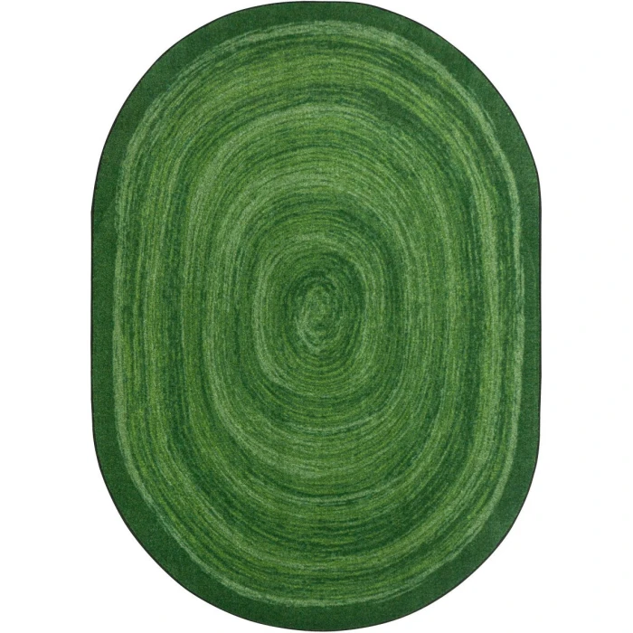 Joy Carpets Kid Essentials Green Feeling Fun 5ft.4in. x 7ft.8in. Oval Rug