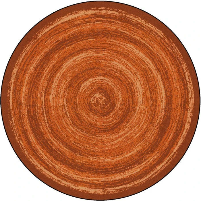 Joy Carpets Kid Essentials Orange Feeling Fun 5ft.4in. Round Rug